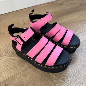 Dr. Martens Women's Blaire Quad Athena Leather Platform Sandals
